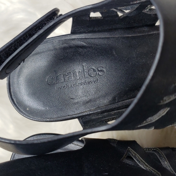 Charles David laser cut wedge sandal 6.5M - Picture 5 of 10